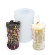 Load image into Gallery viewer, 3D Skull Tower Silicone Candle Mold
