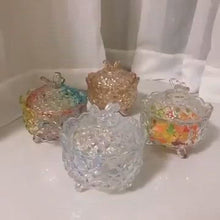 Load and play video in Gallery viewer, Multicolour Crystal Glass Storage Jar
