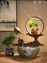 Load image into Gallery viewer, Backflow Led Ceramic Incense Burner Water Lotus Zen Lucky Buddha Decor

