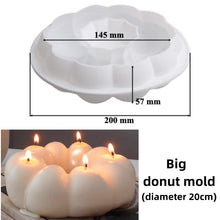 Load image into Gallery viewer, Big Donut shape Silicone Candle Mold
