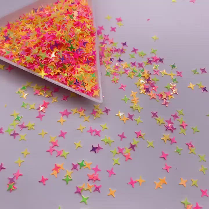 Colourful Halo Star Confetti Holographic Glitter Sprinkle for Resin Crafts