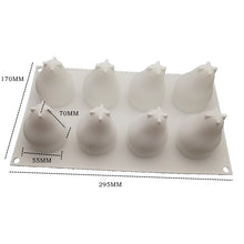 Load image into Gallery viewer, 8 Cavity Pear White Silicone Mold
