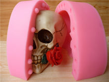 Load image into Gallery viewer, 3D Skull Head Rose Silicone Mold
