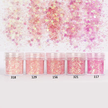 Load image into Gallery viewer, Pink Hexagon Glitter Sequin Mix for Resin Crafts
