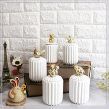 Load image into Gallery viewer, Classic Nordic Golden Tall Ceramic Box
