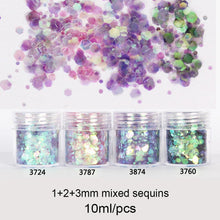 Load image into Gallery viewer, Mermaid Big Scale Chameleon Aurora Hexagon Glitter for Resin Crafts
