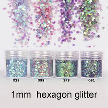 Load image into Gallery viewer, Mermaid Scale Chameleon Aurora Hexagon Glitter Resin Crafts
