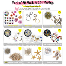 Load image into Gallery viewer, 411pcs Cabochon Gem Pendant Earrings Resin Silicone Molds Kit
