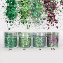 Load image into Gallery viewer, Grass Green Hexagon Glitter 1mm Sequin Mix for Resin Crafts
