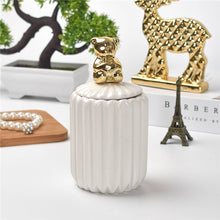 Load image into Gallery viewer, Classic Nordic Golden Tall Ceramic Box
