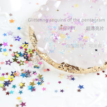Load image into Gallery viewer, Star Hollow Sequin Glitter Mix in Festive Color
