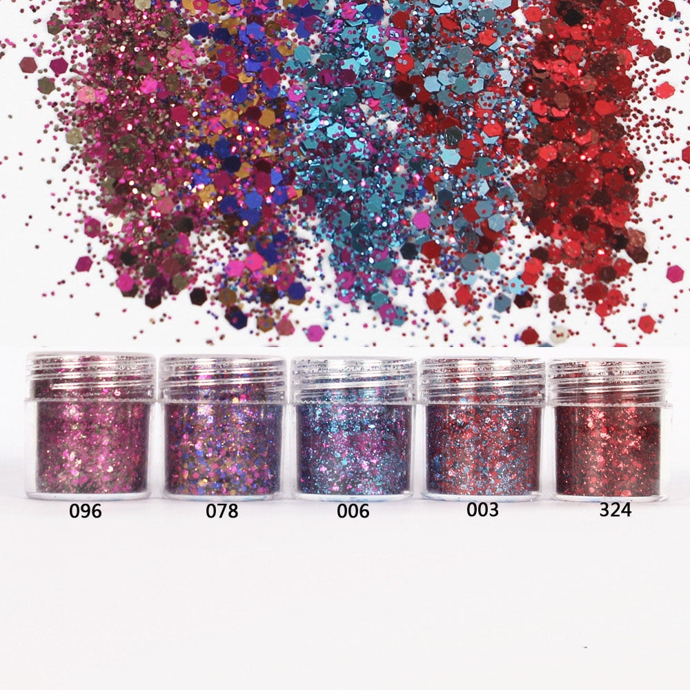 Hexagon Glitter 1mm Sequin Mix For Resin Crafts