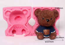 Load image into Gallery viewer, Big 3D Teddy Bear Mousse Silicone Mold

