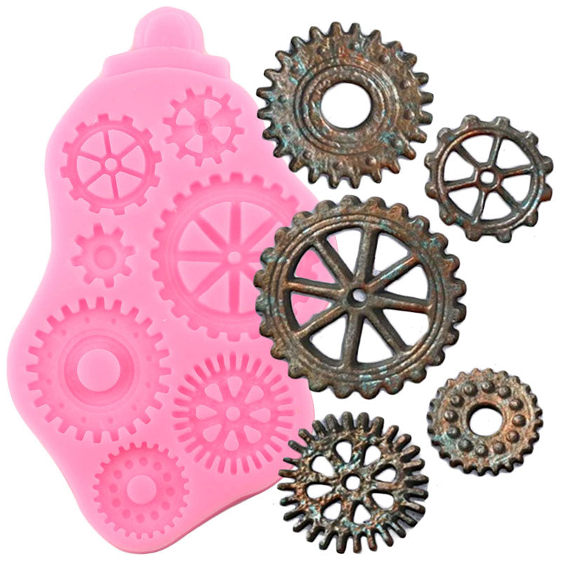 Mechanical Gear Silicone Mold Fondant Cake Decorating Tools