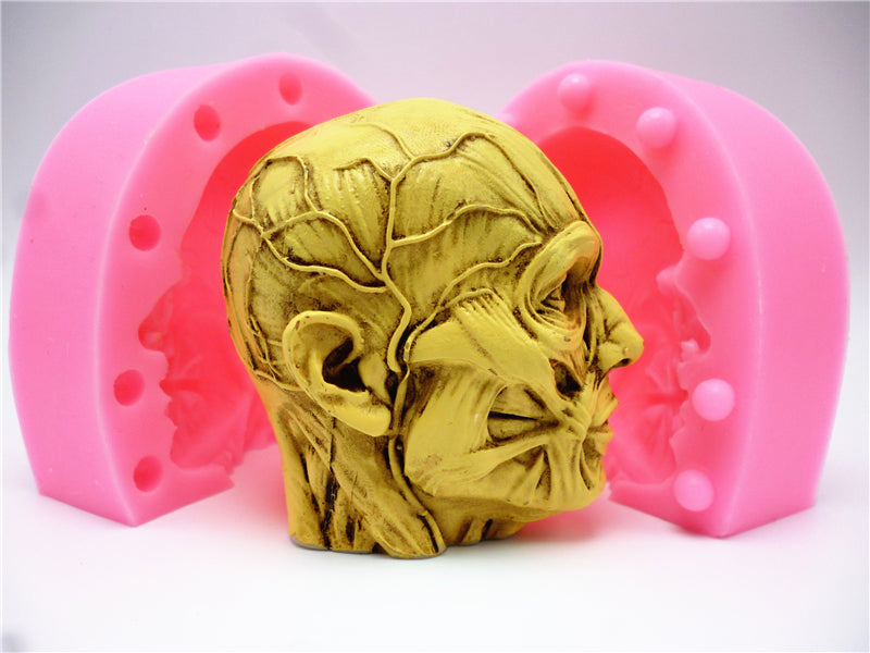3D Anatomy Skull Silicone Mold by MissDIYSupplies