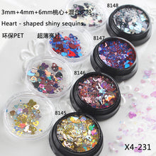 Load image into Gallery viewer, Heart Hollow Sequin Glitter Mix for Resin Art
