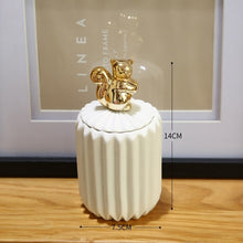 Load image into Gallery viewer, Classic Nordic Golden Tall Ceramic Multi- Purpose Box
