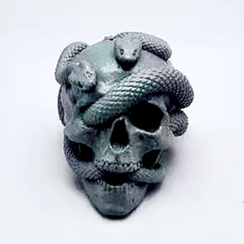 Small 3D Snake Skull Silicone Mold for Polymer Clay, Resin, Candle, Soap, Epoxy Resin by MissDIYSupplies