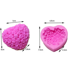 Load image into Gallery viewer, 3D Round Rose Flowers Shape Silicone Soap Mold
