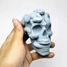 Load image into Gallery viewer, 3D Snake Skull Silicone Mold for Polymer Clay, Resin, Candle, Soap, Epoxy Resin by MissDIYSupplies
