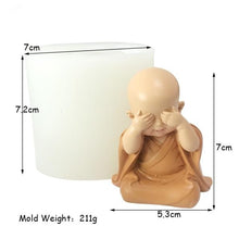 Load image into Gallery viewer, 3D Buddhist Monk Silicone Mold
