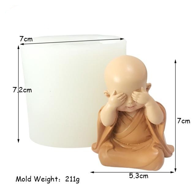 3D Buddhist Monk Silicone Mold