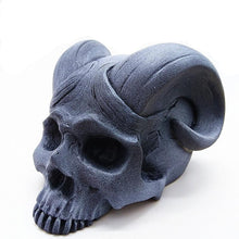 Load image into Gallery viewer, Horn 3D Skull Silicone Mold Concrete Plaster Resin Chocolate Candle Fudge Tool DIY Manual
