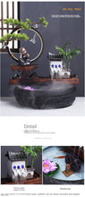 Load image into Gallery viewer, Creative Living Room Fountain Water Humidifier Lamp Ring Fish Tank Decoration
