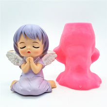 Load image into Gallery viewer, Silicone mold 3D cute child angel resin plaster candle concrete crystal epoxy glue tool DIY handmade crafts decoration
